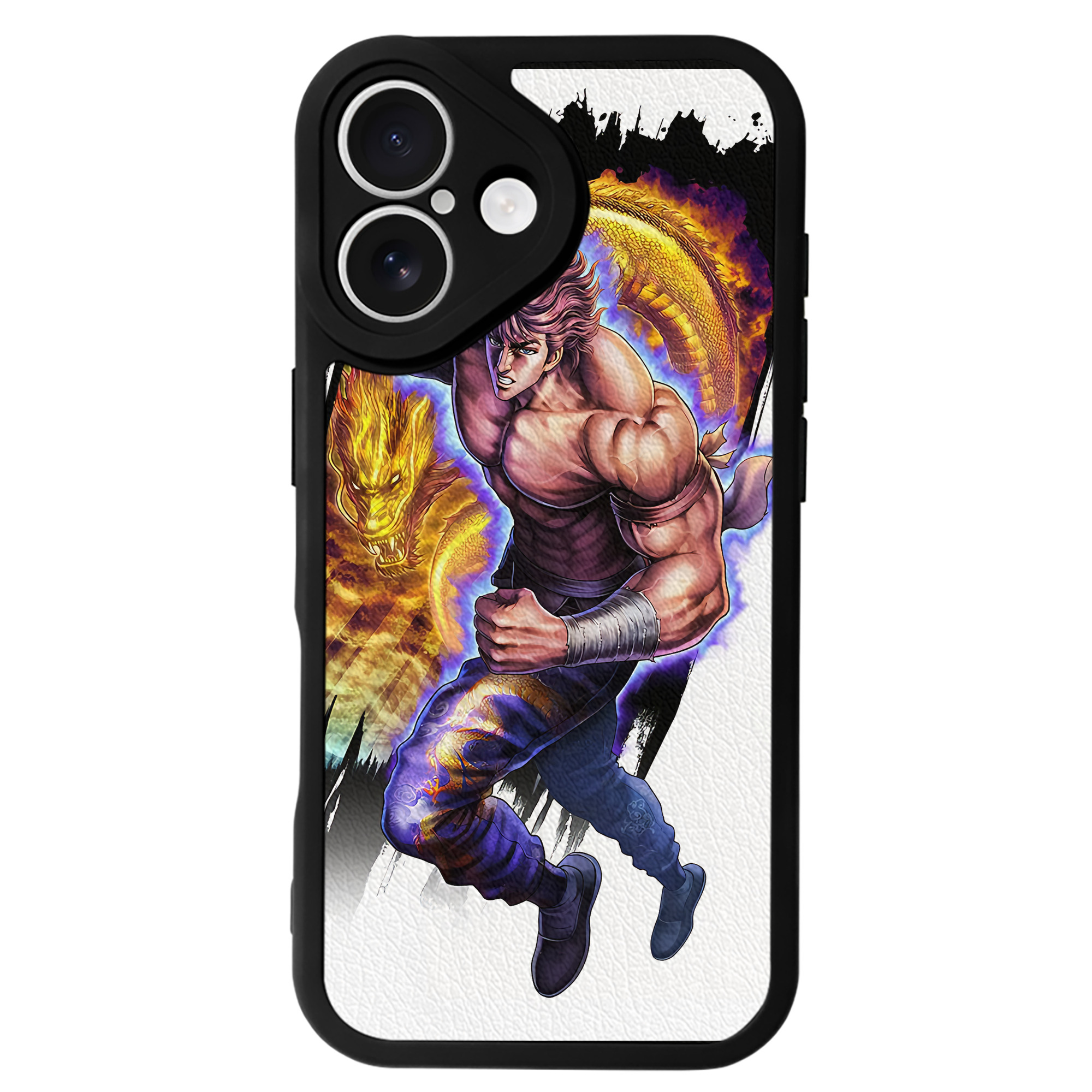 （画像用） 北斗の拳 Fist of the North Star 【iPhone 16シリーズ対応】シリコンスマホケース（レザー調） 材質：シリコン